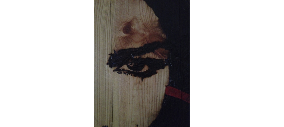 Portrait féminin1 - brûlure sur bois-Peinture Nov2013 by BvLn